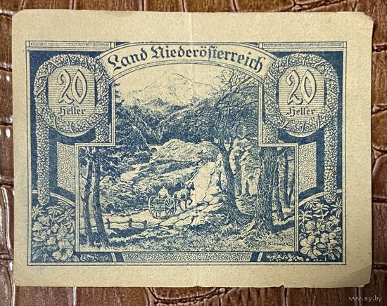 Нотгельд Австрия Ниедостерейх 20 геллеров 1920 год