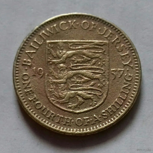 1/4 шиллинга (3 пенса), Джерси 1957 г.