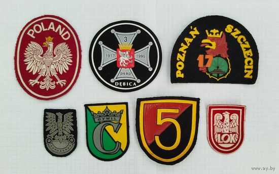 Польша. Нашивки и кокарды Войска Польского, 7шт.