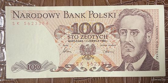 Польша 100 злотых 1986 год. Людвик Варыньский.