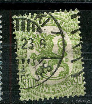 Финляндия - 1917/1930 - Герб 30P - [Mi.78Aa] - 1 марка. Гашеная.  (Лот 21JF)-TG2P16