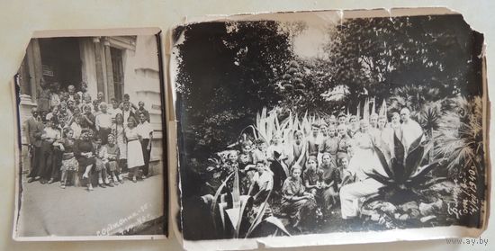 Фото "Довоенный отдых", 2 шт., г. Орджаникидзе, Батуми, 1940 г.