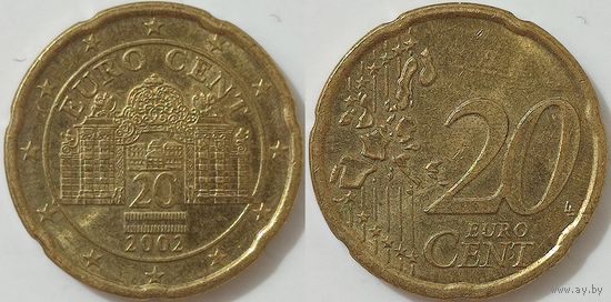 Австрия 20 евроцентов 2002г. 01.055