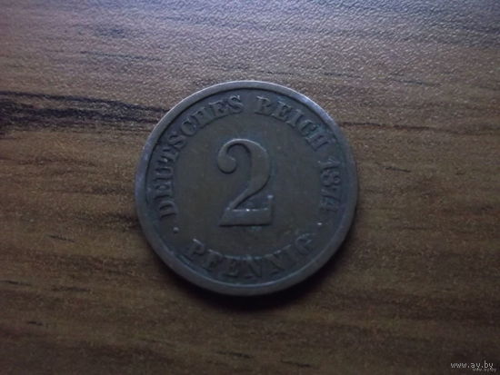Германия 2 пфеннига 1874 A