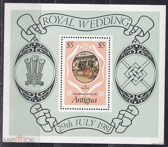 Антигуа 1981 королевская свадьба принц Чарльз Диана  MNH