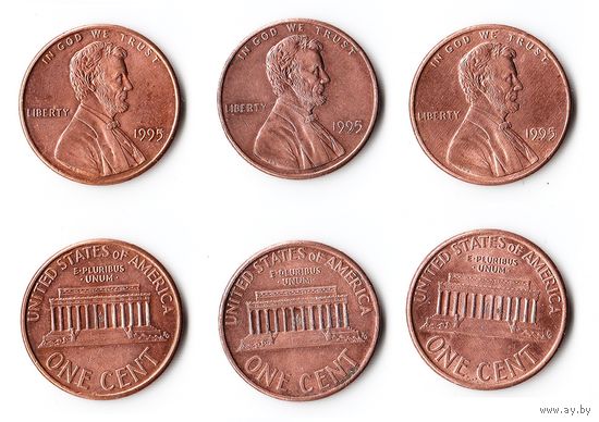 1 цент США 1995 года