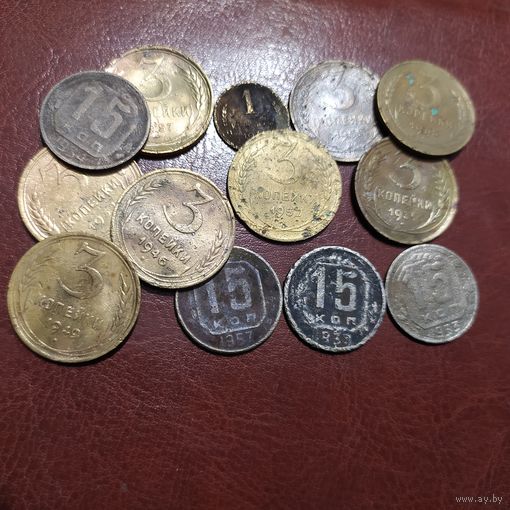 Ассорти из 13 копеек СССР