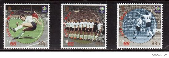 Мэн-2006 ,(Мих.1295-)  **  , Спорт,ЧМ по футболу, 3 марки