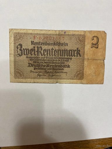 Германия 2 марки 1923 г. -0801