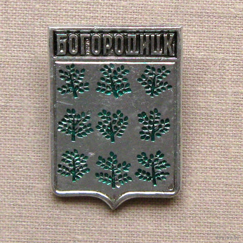 Значок герб города Богородицк 8-10