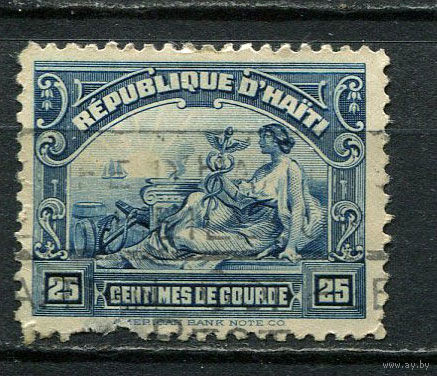 Гаити - 1920 - Аллегория. 25С - (есть тонкое место) - [Mi.244] - 1 марка. Гашеная.  (Лот 4JM)-TG2P22