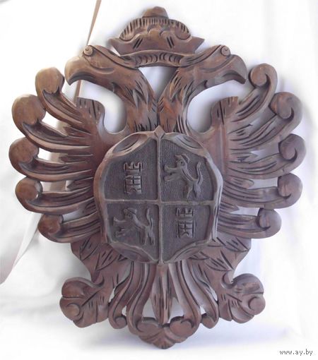 Герб настенный Подставка для мечей Орёл Геральдика Испания Дерево 67 х 55 см