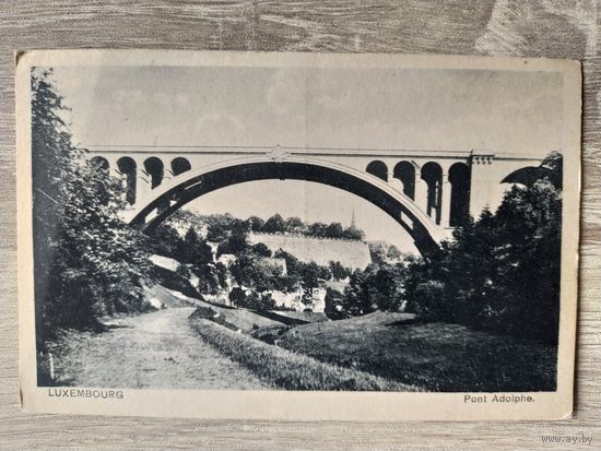 Открытка luxembourg pont adolphe. Начало 20 века