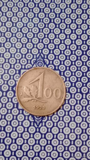 Австрия 100 крон 1923. Редкий год