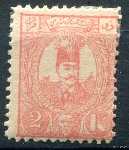 Персия (Иран) - 1889г. - шах Насер ад-Дин, перфорация 13 1/2, 2 К - 1 марка - MH [Mi 69]. #4-W1-121-A-1