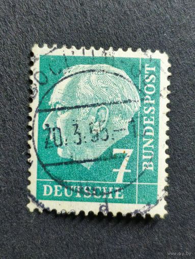 Германия 1954. Профессор, доктор Теодор Хойс (1884-1963), 1-й президент Германии