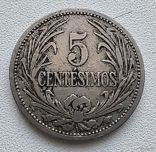 Уругвай 5 сентесимо, 1909  3-10-10