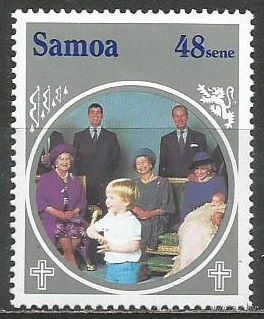 Самоа. 85 лет со дня рождения королевы Елизаветы-матери. 1985г. Mi#566.
