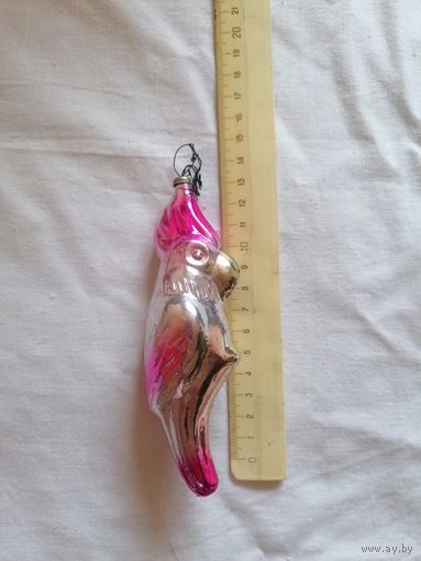 Ёлочная игрушка ПОПУГАЙ СССР 0061