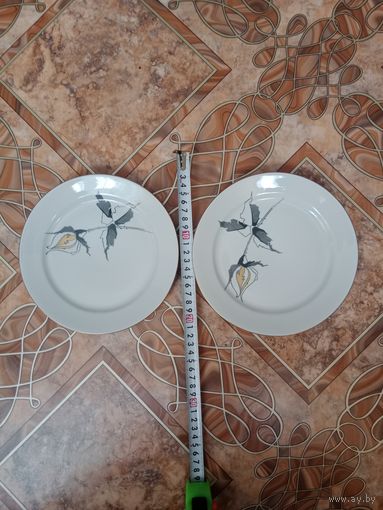 2 тарелки фарфор frelberger porzellan ГДР