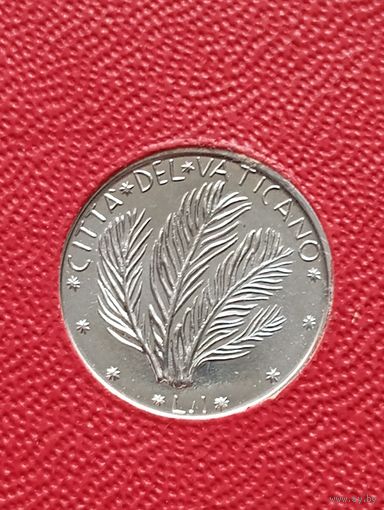 Ватикан 1 лира 1974 год Пальма UNC
