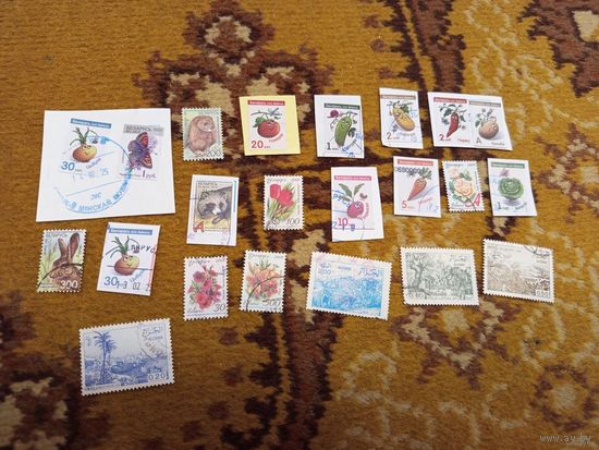 22 марки флора фауна (1-л1)