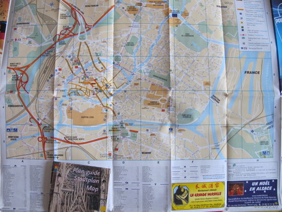 Карта Страсбурга (70х60 см)