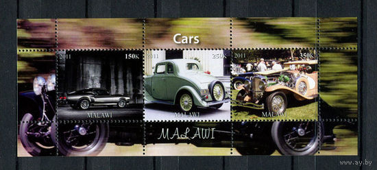 Малави - 2011 - Старинные автомобили - 1 блок. MNH.