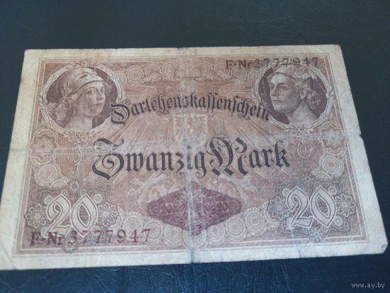 20 марок 1914 Германия номер 777947