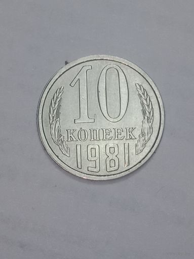 СССР , 10 копеек 1981 года .