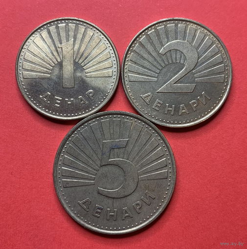 Македония, 1,2 и 5 динаров 1993г.