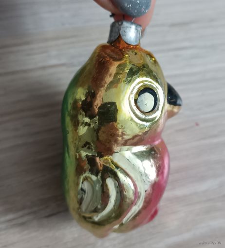 Елочные игрушки, стекло, попугай