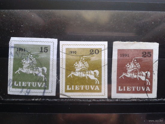 Литва 1991 Стандарт, Погоня,  без перф. Полная серия