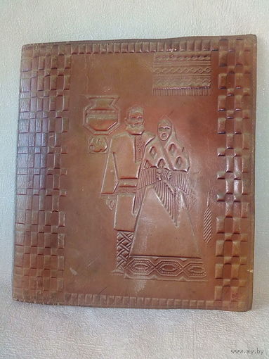 Обложка для ежедневника нат. кожа Белорусские мотивы