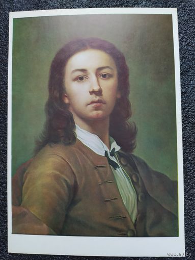 Открытка Антон Рафаэль Менгс. 1728 – 1779. Автопортрет. Западноевропейская пастель. Государственный Эрмитаж.