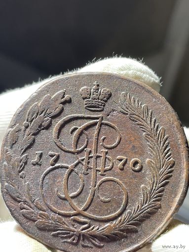 5 копеек 1770 ЕМ без МЦ.Диаметр.Кладовая.Состояние!