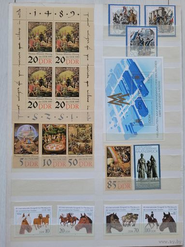 С 1 руб. Подборка марок Гдр за 1989 г. Чистые