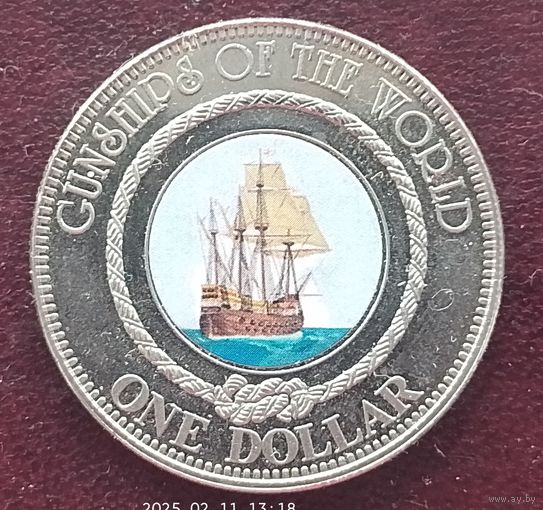 Острова Кука 1 доллар, 2006. Боевые корабли мира (Gunships of the World - Mary Rose ).