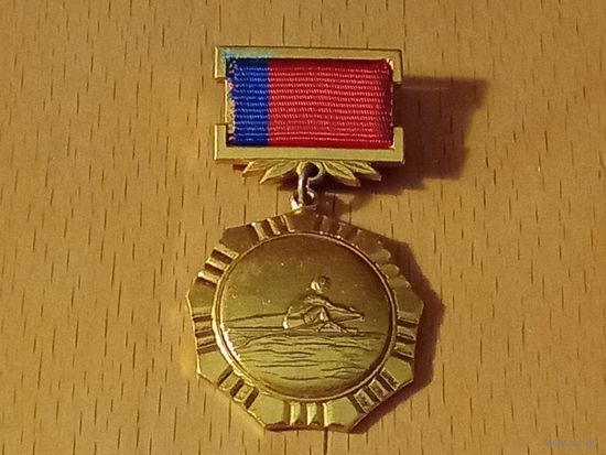 Тяжелый призовой знак медаль Гребля Комитет по физкультуре и спорту при Совете Министров РСФСР