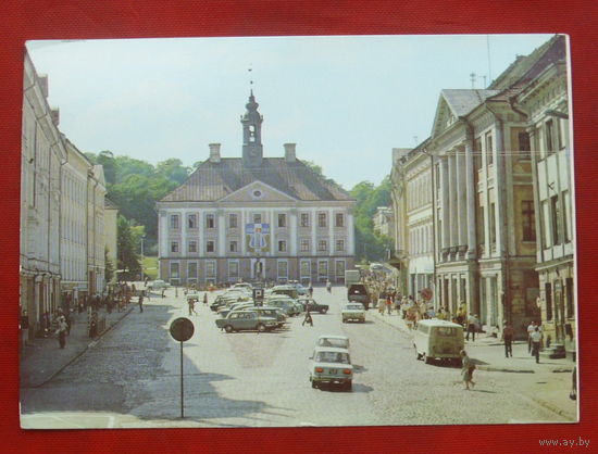 Эстонская ССР. Тарту. Ратуша. Чистая. 1976 года. 1851.