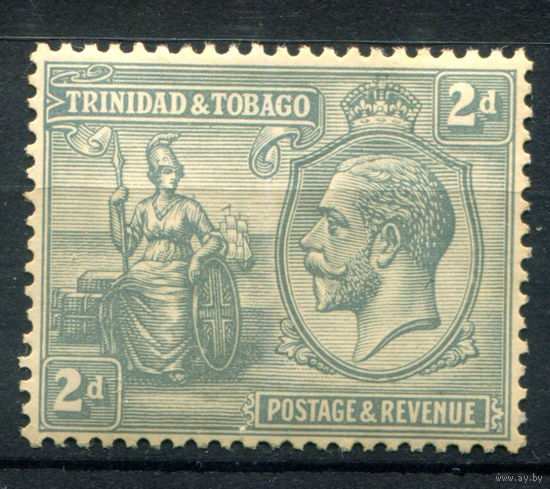 Британские колонии - Тринидад и Тобаго - 1922/28г. - Британия, король Георг V, 2 P - 1 марка - MH [Mi 106]. #4-B5-124-A-1