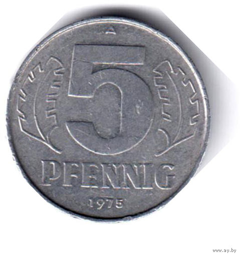 ГДР. 5 пфеннигов. 1975 г.