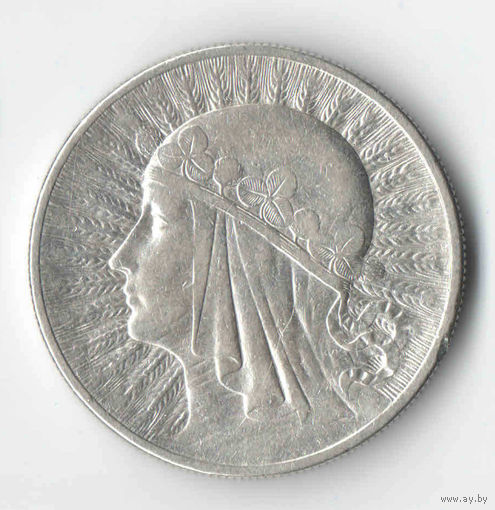 10 злотых 1932 Ядвига (без знака монетного двора)