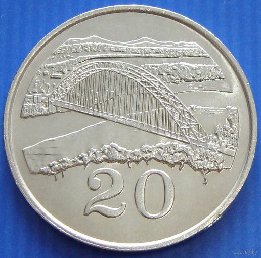 Зимбабве. 20 центов 1987 год  KM#4