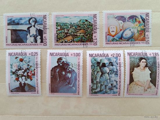 Марки  Живопись  Никарагуа  1982   7 шт. -  3,00 руб.