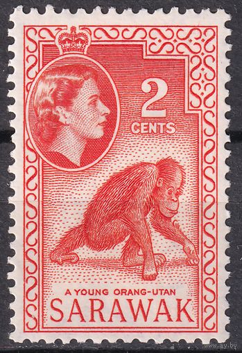 84.BrK. Великобритания. Колонии. Саравак. Елизавета  II. Местные мотивы. 1957 г. 2с. Mi.#189.