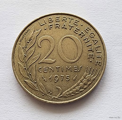 Франция 20 сантимов, 1975
