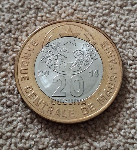 Мавритания 20 угий, 2014 UNC