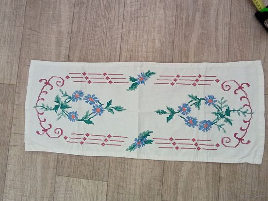 Салфетка СССР с вышивкой, вышитая салфетка ссср