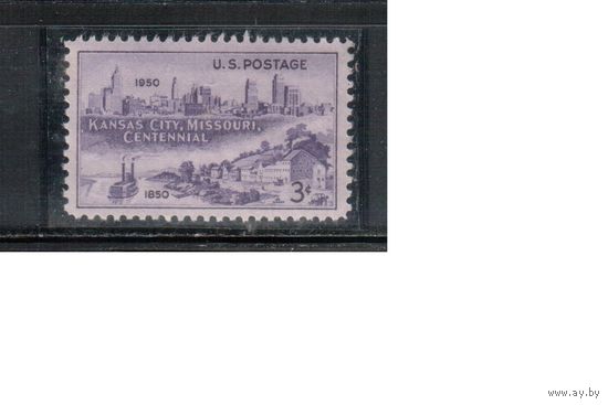 США-1950, (Мих.612),  **   , Канзас Сити (одиночка)